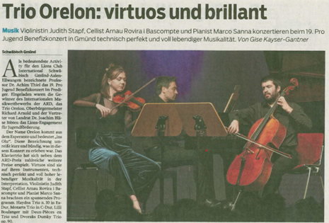 Das Trio Orelon musiziert im Prediger